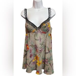 Cabernet Women’s Floral baby doll lingerie‎ Sz XL